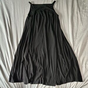 Torrid Black Lace Inset Rib Knit Swing Dress Size 2